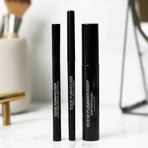 All Eye Need Trio by Eddie Funkhouser Black 3-in-1 Mascara, Eye Pencil, Eyeliner - Picture 1 of 7